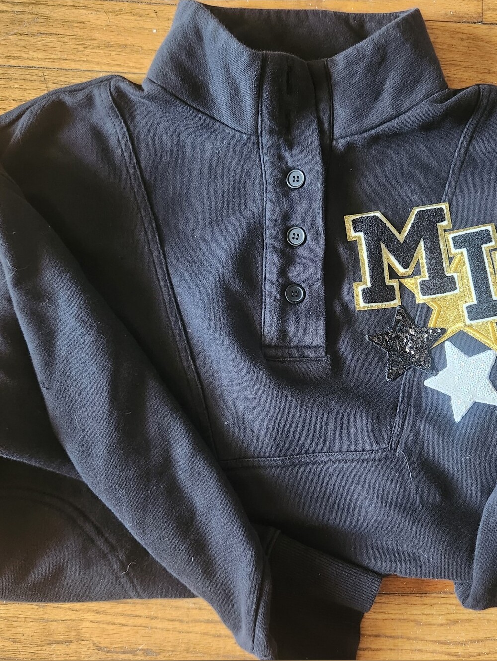 Womens MIZZOU Quarter Button Up